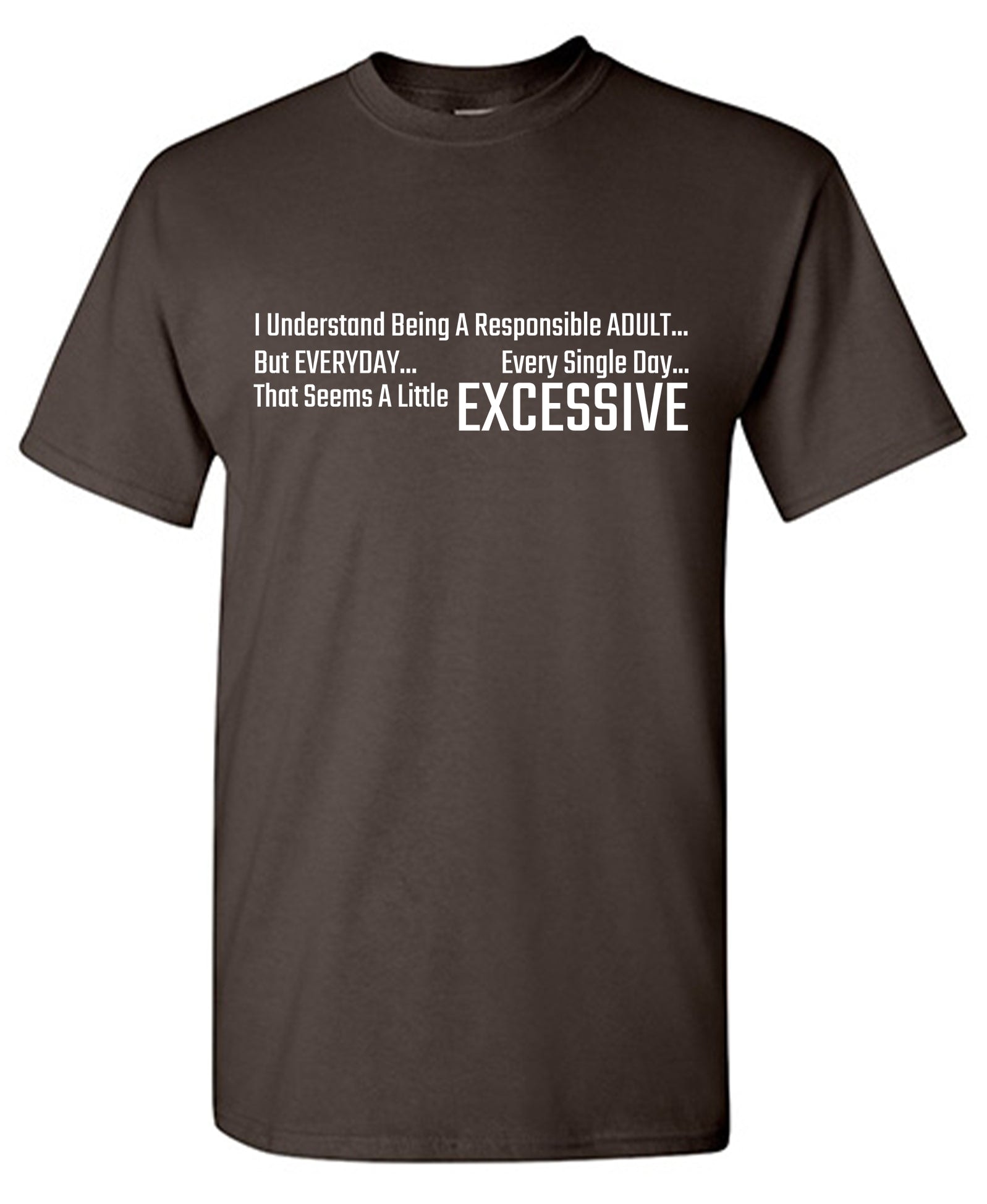 I Understand Being A Responsible ADULT But Every Day... Every Single Day...That Seems Excessive T-Shirt