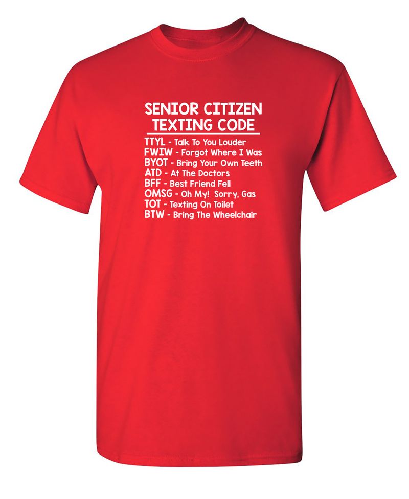 Senior Citizen Texting Codes