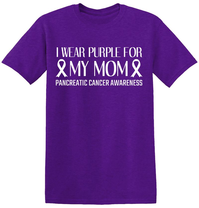 I Wear Purple For My Mom, Cancer Awareness T-Shirt