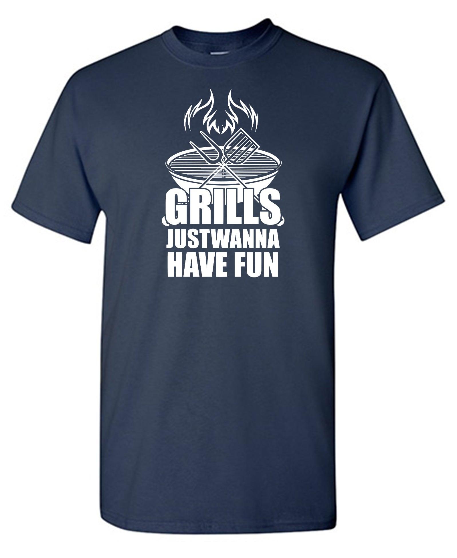 GRILLS, Just Wanna Have Fun - T-Shirt for 4th of July