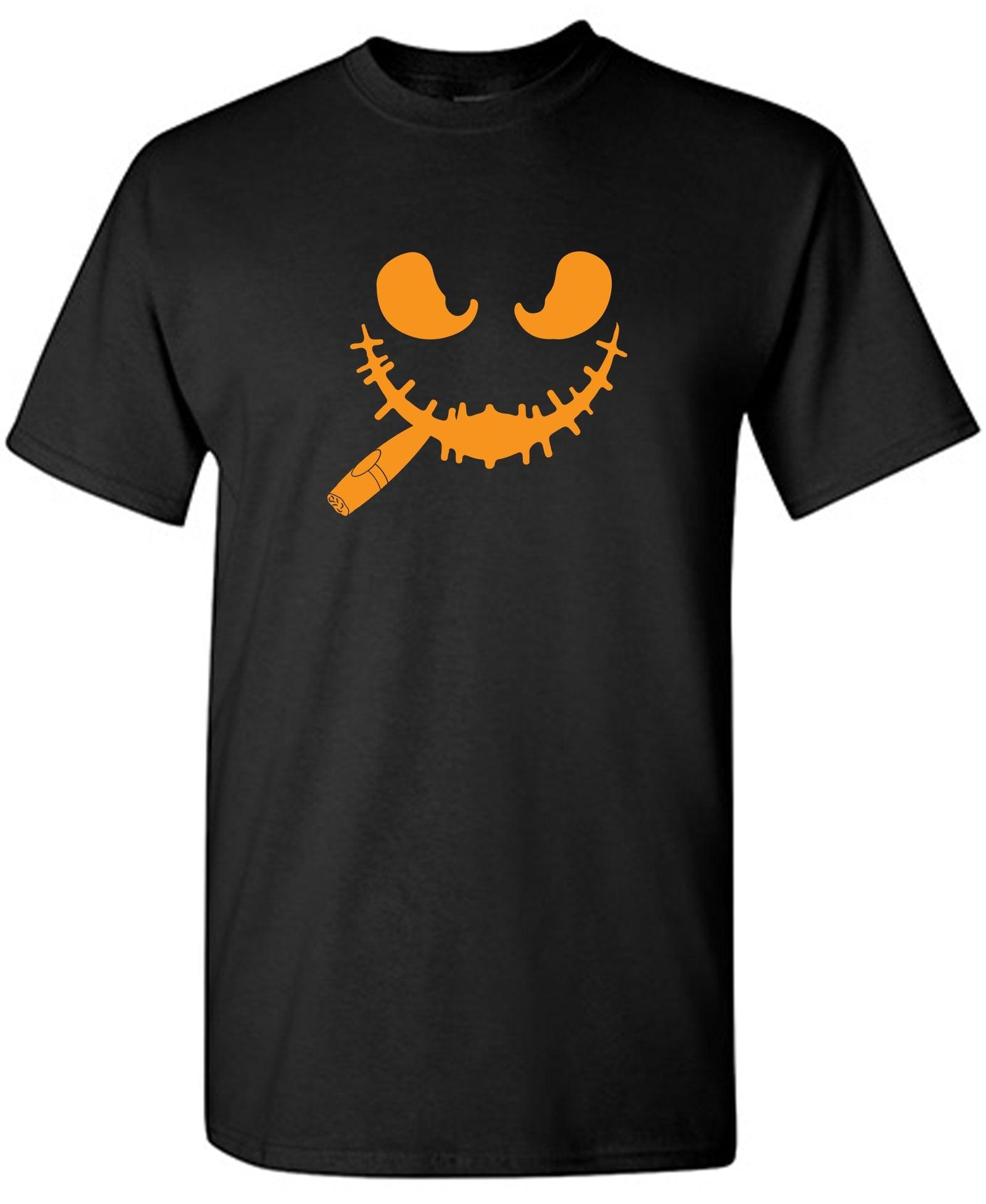 Pumpkin Having Cigar T Shirt