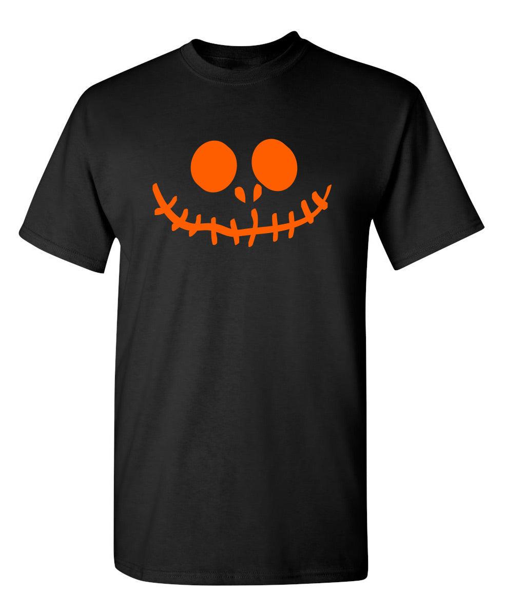 Stitched Pumpkin Emoticon T-Shirt
