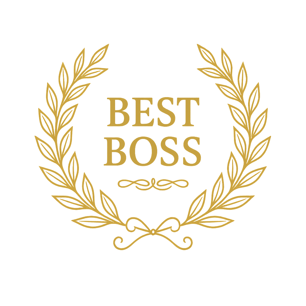 Best Boss frame with laurel wreath