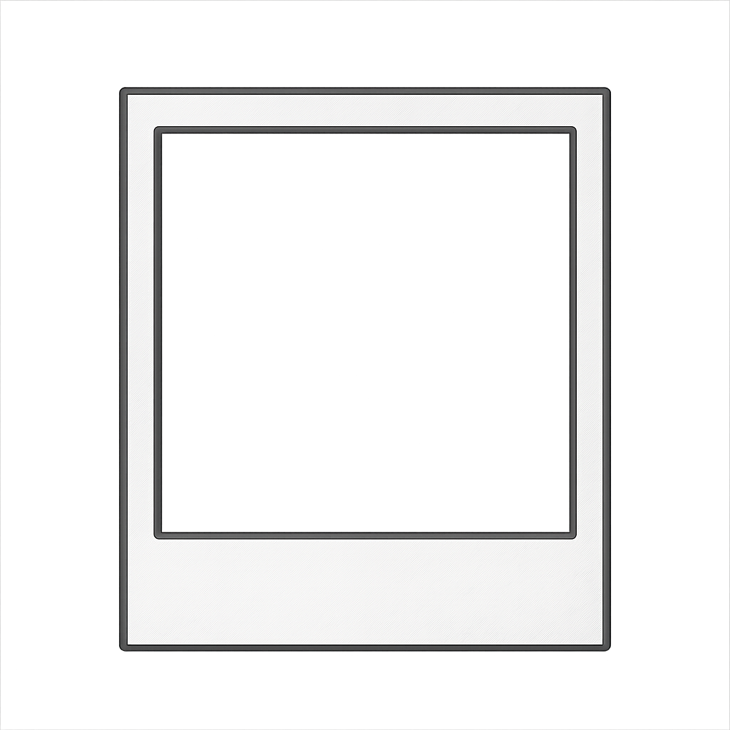 Polaroid photo frame outline